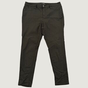 Royalty for Me Women 2X Olive Green Skinny Pants High Rise Stretch Trousers